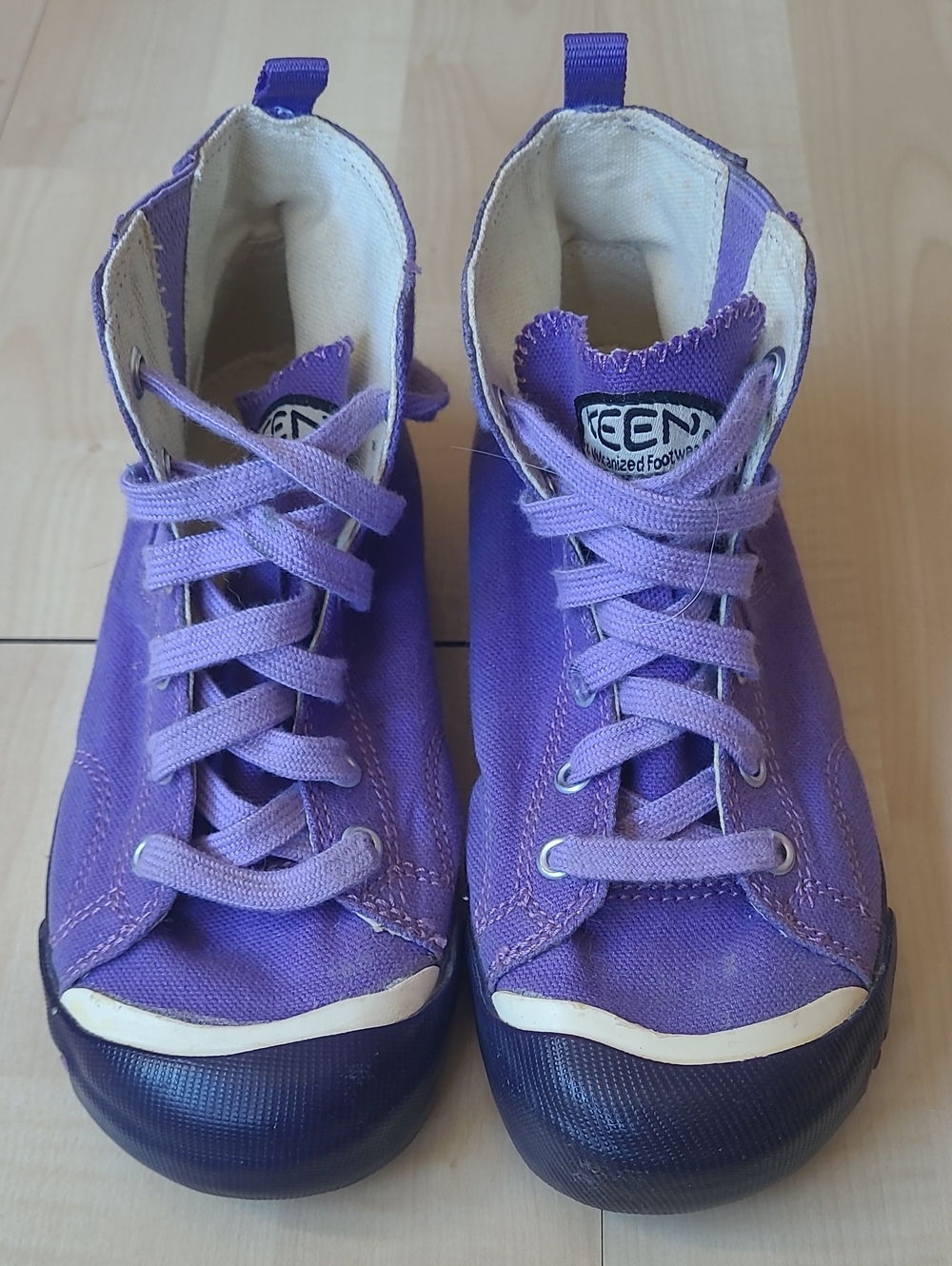 KEEN Kids Purple Canvas High-Top Sneakers